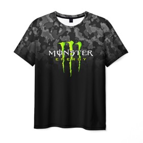 Мужская футболка 3D с принтом MONSTER ENERGY в Рязани, 100% полиэфир | прямой крой, круглый вырез горловины, длина до линии бедер | black monster | bmx | claw | cybersport | energy | monster | monster energy | moto | motocross | race | sport | киберспорт | когти | монстер энерджи | монстр | мото | мотокросс | ралли | скейтбординг | спорт | т | энергия