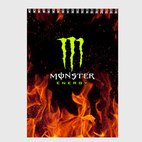 Скетчбук с принтом MONSTER ENERGY в Рязани, 100% бумага
 | 48 листов, плотность листов — 100 г/м2, плотность картонной обложки — 250 г/м2. Листы скреплены сверху удобной пружинной спиралью | black monster | bmx | claw | cybersport | energy | monster | monster energy | moto | motocross | race | sport | киберспорт | когти | монстер энерджи | монстр | мото | мотокросс | ралли | скейтбординг | спорт | т | энергия