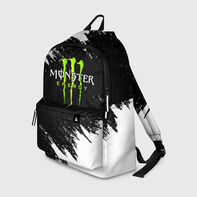 Рюкзак 3D с принтом MONSTER ENERGY  в Рязани, 100% полиэстер | лямки с регулируемой длиной, сверху петелька, чтобы рюкзак можно было повесить на вешалку. Основное отделение закрывается на молнию, как и внешний карман. Внутри два дополнительных кармана, один из которых закрывается на молнию. По бокам два дополнительных кармашка | black monster | bmx | claw | cybersport | energy | monster | monster energy | moto | motocross | race | sport | киберспорт | когти | монстер энерджи | монстр | мото | мотокросс | ралли | скейтбординг | спорт | т | энергия