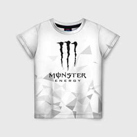 Детская футболка 3D с принтом MONSTER ENERGY  в Рязани, 100% гипоаллергенный полиэфир | прямой крой, круглый вырез горловины, длина до линии бедер, чуть спущенное плечо, ткань немного тянется | black monster | bmx | claw | cybersport | energy | monster | monster energy | moto | motocross | race | sport | киберспорт | когти | монстер энерджи | монстр | мото | мотокросс | ралли | скейтбординг | спорт | т | энергия