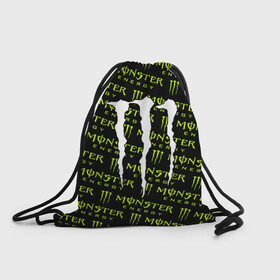 Рюкзак-мешок 3D с принтом MONSTER ENERGY  в Рязани, 100% полиэстер | плотность ткани — 200 г/м2, размер — 35 х 45 см; лямки — толстые шнурки, застежка на шнуровке, без карманов и подкладки | black monster | bmx | claw | cybersport | energy | monster | monster energy | moto | motocross | race | sport | киберспорт | когти | монстер энерджи | монстр | мото | мотокросс | ралли | скейтбординг | спорт | т | энергия