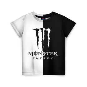 Детская футболка 3D с принтом MONSTER ENERGY (Z) в Рязани, 100% гипоаллергенный полиэфир | прямой крой, круглый вырез горловины, длина до линии бедер, чуть спущенное плечо, ткань немного тянется | black monster | bmx | claw | cybersport | energy | monster | monster energy | moto | motocross | race | sport | киберспорт | когти | монстер энерджи | монстр | мото | мотокросс | ралли | скейтбординг | спорт | т | энергия