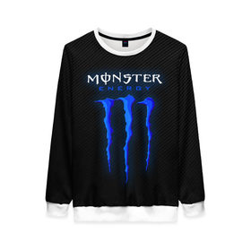 Женский свитшот 3D с принтом MONSTER ENERGY (Z) в Рязани, 100% полиэстер с мягким внутренним слоем | круглый вырез горловины, мягкая резинка на манжетах и поясе, свободная посадка по фигуре | black monster | bmx | claw | cybersport | energy | monster | monster energy | moto | motocross | race | sport | киберспорт | когти | монстер энерджи | монстр | мото | мотокросс | ралли | скейтбординг | спорт | т | энергия