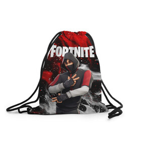 Рюкзак-мешок 3D с принтом FORTNITE IKONIK в Рязани, 100% полиэстер | плотность ткани — 200 г/м2, размер — 35 х 45 см; лямки — толстые шнурки, застежка на шнуровке, без карманов и подкладки | deadmau5 | fortnite | fortnite 2 | fortnite x маршмелло | ikonik | marshmello | ninja | ninja streamer | raven | travis scott | ворон | иконик | ниндзя | пили | рейвен | трэвис скотт | фортнайт