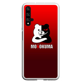 Чехол для Honor 20 с принтом Monokuma в Рязани, Силикон | Область печати: задняя сторона чехла, без боковых панелей | anime | danganropna | monokuma | аниме | анимэ | медведь | мишка | монокума | мономишка | черно белый медведь