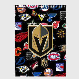 Скетчбук с принтом Vegas Golden Knights (Z) в Рязани, 100% бумага
 | 48 листов, плотность листов — 100 г/м2, плотность картонной обложки — 250 г/м2. Листы скреплены сверху удобной пружинной спиралью | Тематика изображения на принте: anaheim ducks | arizona coyotes | boston bruins | buffalo sabres | calgary flames | canadiens de montreal | carolina hurricanes | chicago blackhawks | colorado avalanche | columbus blue jackets | dallas stars | detroit red wings | edmonton oil | hockey | 