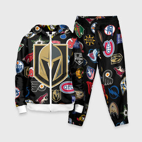 Детский костюм 3D с принтом Vegas Golden Knights (Z) в Рязани,  |  | anaheim ducks | arizona coyotes | boston bruins | buffalo sabres | calgary flames | canadiens de montreal | carolina hurricanes | chicago blackhawks | colorado avalanche | columbus blue jackets | dallas stars | detroit red wings | edmonton oil | hockey | 