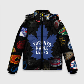 Зимняя куртка для мальчиков 3D с принтом Toronto Maple Leafs (Z) в Рязани, ткань верха — 100% полиэстер; подклад — 100% полиэстер, утеплитель — 100% полиэстер | длина ниже бедра, удлиненная спинка, воротник стойка и отстегивающийся капюшон. Есть боковые карманы с листочкой на кнопках, утяжки по низу изделия и внутренний карман на молнии. 

Предусмотрены светоотражающий принт на спинке, радужный светоотражающий элемент на пуллере молнии и на резинке для утяжки | Тематика изображения на принте: anaheim ducks | arizona coyotes | boston bruins | buffalo sabres | calgary flames | canadiens de montreal | carolina hurricanes | chicago blackhawks | colorado avalanche | columbus blue jackets | dallas stars | detroit red wings | edmonton oil | hockey | 