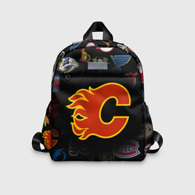 Детский рюкзак 3D с принтом Calgary Flames (Z) в Рязани, 100% полиэстер | лямки с регулируемой длиной, сверху петелька, чтобы рюкзак можно было повесить на вешалку. Основное отделение закрывается на молнию, как и внешний карман. Внутри дополнительный карман. По бокам два дополнительных кармашка | Тематика изображения на принте: anaheim ducks | arizona coyotes | boston bruins | buffalo sabres | calgary flames | canadiens de montreal | carolina hurricanes | chicago blackhawks | colorado avalanche | columbus blue jackets | dallas stars | detroit red wings | edmonton oil | hockey | 