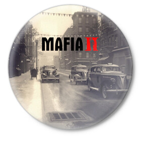 Значок с принтом Mafia II:Definitive Edition(Z) в Рязани,  металл | круглая форма, металлическая застежка в виде булавки | Тематика изображения на принте: definitive edition | mafia | mafia ii | вито скалетта | генри томасино | джо барбаро | игра | лео галанте | мафия | мафия 2 | томас анджело | франческа | фрэнк винчи | шутер | эдди скарпа