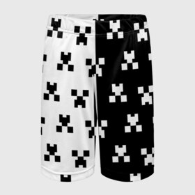 Детские спортивные шорты 3D с принтом MINECRAFT CREEPER в Рязани,  100% полиэстер
 | пояс оформлен широкой мягкой резинкой, ткань тянется
 | block | creeper | cube | minecraft | pixel | блок | геометрия | крафт | крипер | кубики | майнкрафт | пиксели