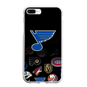 Чехол для iPhone 7Plus/8 Plus матовый с принтом NHL St Louis Blues (Z) в Рязани, Силикон | Область печати: задняя сторона чехла, без боковых панелей | anaheim ducks | arizona coyotes | boston bruins | buffalo sabres | canadiens de montreal | carolina hurricanes | chicago blackhawks | colorado | hockey | nhl | st. louis blues | нхл | паттерн | спорт | хоккей