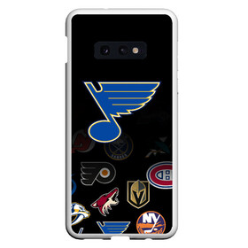 Чехол для Samsung S10E с принтом NHL St Louis Blues (Z) в Рязани, Силикон | Область печати: задняя сторона чехла, без боковых панелей | Тематика изображения на принте: anaheim ducks | arizona coyotes | boston bruins | buffalo sabres | canadiens de montreal | carolina hurricanes | chicago blackhawks | colorado | hockey | nhl | st. louis blues | нхл | паттерн | спорт | хоккей