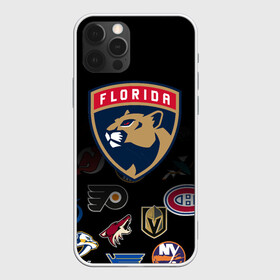 Чехол для iPhone 12 Pro с принтом NHL Florida Panthers (Z) в Рязани, силикон | область печати: задняя сторона чехла, без боковых панелей | anaheim ducks | arizona coyotes | boston bruins | buffalo sabres | calgary flames | canadiens de montreal | chicago blackhawks | colorado | florida panthers | hockey | nhl | нхл | паттерн | спорт | хоккей