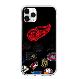 Чехол для iPhone 11 Pro Max матовый с принтом NHL Detroit Red Wings (Z) в Рязани, Силикон |  | Тематика изображения на принте: anaheim ducks | arizona coyotes | boston bruins | buffalo sabres | calgary flames | canadiens de montreal | carolina hurricanes | colorado | detroit red wings | hockey | nhl | нхл | паттерн | спорт | хоккей