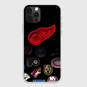 Чехол для iPhone 12 Pro с принтом NHL Detroit Red Wings (Z) в Рязани, силикон | область печати: задняя сторона чехла, без боковых панелей | anaheim ducks | arizona coyotes | boston bruins | buffalo sabres | calgary flames | canadiens de montreal | carolina hurricanes | colorado | detroit red wings | hockey | nhl | нхл | паттерн | спорт | хоккей