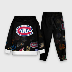 Детский костюм 3D (с толстовкой) с принтом NHL Canadiens de Montral (Z) в Рязани,  |  | anaheim ducks | arizona coyotes | boston bruins | buffalo sabres | calgary flames | canadiens de montreal | carolina hurricanes | chicago blackhawks | colorado | hockey | nhl | нхл | паттерн | спорт | хоккей