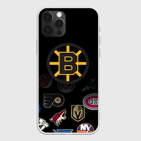 Чехол для iPhone 12 Pro с принтом NHL Boston Bruins (Z) в Рязани, силикон | область печати: задняя сторона чехла, без боковых панелей | anaheim ducks | arizona coyotes | boston bruins | buffalo sabres | calgary flames | canadiens de montreal | carolina hurricanes | chicago blackhawks | colorado | hockey | nhl | нхл | паттерн | спорт | хоккей