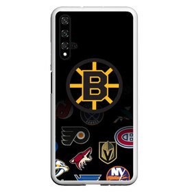 Чехол для Honor 20 с принтом NHL Boston Bruins (Z) в Рязани, Силикон | Область печати: задняя сторона чехла, без боковых панелей | Тематика изображения на принте: anaheim ducks | arizona coyotes | boston bruins | buffalo sabres | calgary flames | canadiens de montreal | carolina hurricanes | chicago blackhawks | colorado | hockey | nhl | нхл | паттерн | спорт | хоккей