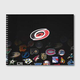 Альбом для рисования с принтом NHL Carolina Hurricanes (Z) в Рязани, 100% бумага
 | матовая бумага, плотность 200 мг. | anaheim ducks | arizona coyotes | boston bruins | buffalo sabres | calgary flames | canadiens de montreal | carolina hurricanes | chicago blackhawks | colorado | hockey | nhl | нхл | паттерн | спорт | хоккей