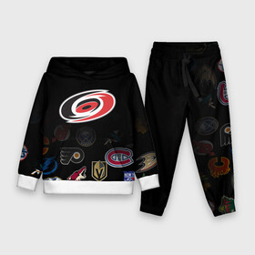 Детский костюм 3D (с толстовкой) с принтом NHL Carolina Hurricanes (Z) в Рязани,  |  | anaheim ducks | arizona coyotes | boston bruins | buffalo sabres | calgary flames | canadiens de montreal | carolina hurricanes | chicago blackhawks | colorado | hockey | nhl | нхл | паттерн | спорт | хоккей