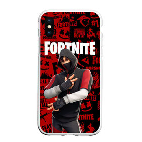 Чехол для iPhone XS Max матовый с принтом FORTNITE x IKONIK в Рязани, Силикон | Область печати: задняя сторона чехла, без боковых панелей | deadmau5 | fortnite | fortnite 2 | fortnite x маршмелло | ikonik | marshmello | ninja | ninja streamer | raven | travis scott | ворон | иконик | ниндзя | пили | рейвен | трэвис скотт | фортнайт