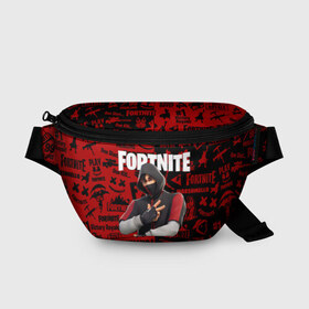 Поясная сумка 3D с принтом FORTNITE x IKONIK в Рязани, 100% полиэстер | плотная ткань, ремень с регулируемой длиной, внутри несколько карманов для мелочей, основное отделение и карман с обратной стороны сумки застегиваются на молнию | deadmau5 | fortnite | fortnite 2 | fortnite x маршмелло | ikonik | marshmello | ninja | ninja streamer | raven | travis scott | ворон | иконик | ниндзя | пили | рейвен | трэвис скотт | фортнайт