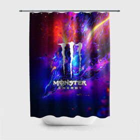 Штора 3D для ванной с принтом MONSTER ENERGY в Рязани, 100% полиэстер | плотность материала — 100 г/м2. Стандартный размер — 146 см х 180 см. По верхнему краю — пластиковые люверсы для креплений. В комплекте 10 пластиковых колец | amg | auto | bmw | honda | jdm | mercedes | nissan | porsche | racing | sport | subar | toyota | автомобил | автомобильные | киа | лексус | марка | машины | митсубиси | ниссан | порше | спорт | субару | тесла | тойота | хонда