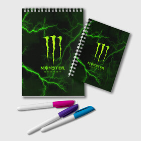 Блокнот с принтом MONSTER ENERGY в Рязани, 100% бумага | 48 листов, плотность листов — 60 г/м2, плотность картонной обложки — 250 г/м2. Листы скреплены удобной пружинной спиралью. Цвет линий — светло-серый
 | Тематика изображения на принте: amg | auto | bmw | honda | jdm | mercedes | nissan | porsche | racing | sport | subar | toyota | автомобил | автомобильные | киа | лексус | марка | машины | митсубиси | ниссан | порше | спорт | субару | тесла | тойота | хонда