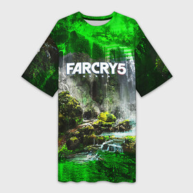 Платье-футболка 3D с принтом FARCRY5 в Рязани,  |  | far cry | farcry | game | ubisof | выживание | джунгли | игры | остров | фар край