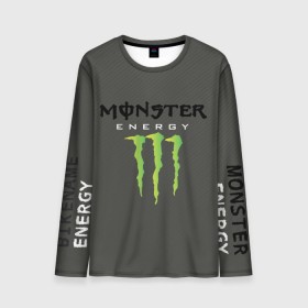 Мужской лонгслив 3D с принтом MONSTER ENERGY (Z) в Рязани, 100% полиэстер | длинные рукава, круглый вырез горловины, полуприлегающий силуэт | black monster | bmx | claw | cybersport | energy | monster | monster energy | moto | motocross | race | sport | киберспорт | когти | монстер энерджи | монстр | мото | мотокросс | ралли | скейтбординг | спорт | энергия