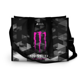 Сумка-шоппер 3D с принтом MONSTER ENERGY (Z) в Рязани, 100% полиэстер | застегивается на металлическую кнопку; внутренний карман застегивается на молнию. Стенки укреплены специальным мягким материалом, чтобы защитить содержимое от несильных ударов
 | black monster | bmx | claw | cybersport | energy | monster | monster energy | moto | motocross | race | sport | киберспорт | когти | монстер энерджи | монстр | мото | мотокросс | ралли | скейтбординг | спорт | энергия