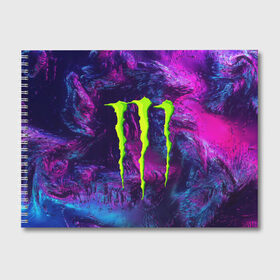 Альбом для рисования с принтом MONSTER ENERGY (Z) в Рязани, 100% бумага
 | матовая бумага, плотность 200 мг. | black monster | bmx | claw | cybersport | energy | monster | monster energy | moto | motocross | race | sport | киберспорт | когти | монстер энерджи | монстр | мото | мотокросс | ралли | скейтбординг | спорт | энергия