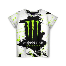 Детская футболка 3D с принтом MONSTER ENERGY (Z) в Рязани, 100% гипоаллергенный полиэфир | прямой крой, круглый вырез горловины, длина до линии бедер, чуть спущенное плечо, ткань немного тянется | black monster | bmx | claw | cybersport | energy | monster | monster energy | moto | motocross | race | sport | киберспорт | когти | монстер энерджи | монстр | мото | мотокросс | ралли | скейтбординг | спорт | т | энергия