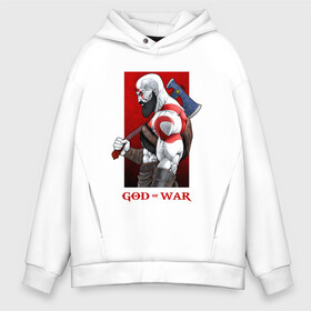 Мужское худи Oversize хлопок с принтом GOD OF WAR в Рязани, френч-терри — 70% хлопок, 30% полиэстер. Мягкий теплый начес внутри —100% хлопок | боковые карманы, эластичные манжеты и нижняя кромка, капюшон на магнитной кнопке | ascension | betrayal | chains of olympus | cratos | ghost of sparta | god of war | hack and slash | kratos | бог войны | кратос