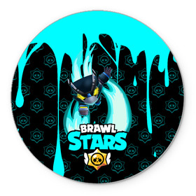 Коврик для мышки круглый с принтом Brawl stars mecha crow. в Рязани, резина и полиэстер | круглая форма, изображение наносится на всю лицевую часть | bibi | brawl stars | coach mike | leon | leon shark | mecha crow | mr.p | sally leon | sandy | sprout | unicorn | virus 8 bit | биби | бравл старс | вирус 8 бит | леон | оборотень | спроут | сэли леон