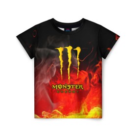 Детская футболка 3D с принтом MONSTER ENERGY в Рязани, 100% гипоаллергенный полиэфир | прямой крой, круглый вырез горловины, длина до линии бедер, чуть спущенное плечо, ткань немного тянется | energy | honda | mercedes | monster energy | porsche | racing | sport | toyota | автомобил | автомобильные | марка | машины | митсубиси | монстр | монстр энерджи | порше | спорт | тесла | тойота | хонда