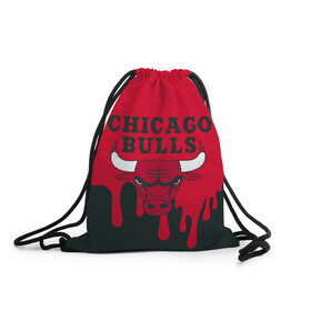 Рюкзак-мешок 3D с принтом Chicago Bulls. в Рязани, 100% полиэстер | плотность ткани — 200 г/м2, размер — 35 х 45 см; лямки — толстые шнурки, застежка на шнуровке, без карманов и подкладки | Тематика изображения на принте: 23 | air jordan | bulls | chicago bulls | jordan | michael jordan | nba | paris saint germain | psg | red | sport | быки | джордан | майкл джордан | псж | спорт | чикаго буллс