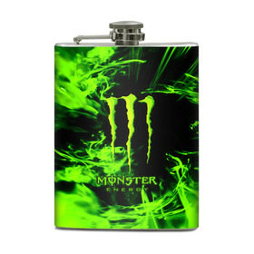 Фляга с принтом MONSTER ENERGY в Рязани, металлический корпус | емкость 0,22 л, размер 125 х 94 мм. Виниловая наклейка запечатывается полностью | energy | honda | mercedes | monster energy | porsche | racing | sport | toyota | автомобил | автомобильные | марка | машины | митсубиси | монстр | монстр энерджи | порше | спорт | тесла | тойота | хонда