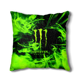 Подушка 3D с принтом MONSTER ENERGY в Рязани, наволочка – 100% полиэстер, наполнитель – холлофайбер (легкий наполнитель, не вызывает аллергию). | состоит из подушки и наволочки. Наволочка на молнии, легко снимается для стирки | Тематика изображения на принте: energy | honda | mercedes | monster energy | porsche | racing | sport | toyota | автомобил | автомобильные | марка | машины | митсубиси | монстр | монстр энерджи | порше | спорт | тесла | тойота | хонда