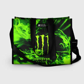 Сумка-шоппер 3D с принтом MONSTER ENERGY в Рязани, 100% полиэстер | застегивается на металлическую кнопку; внутренний карман застегивается на молнию. Стенки укреплены специальным мягким материалом, чтобы защитить содержимое от несильных ударов
 | energy | honda | mercedes | monster energy | porsche | racing | sport | toyota | автомобил | автомобильные | марка | машины | митсубиси | монстр | монстр энерджи | порше | спорт | тесла | тойота | хонда