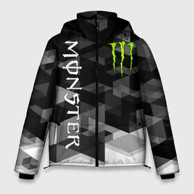 Мужская зимняя куртка 3D с принтом MONSTER ENERGY в Рязани, верх — 100% полиэстер; подкладка — 100% полиэстер; утеплитель — 100% полиэстер | длина ниже бедра, свободный силуэт Оверсайз. Есть воротник-стойка, отстегивающийся капюшон и ветрозащитная планка. 

Боковые карманы с листочкой на кнопках и внутренний карман на молнии. | black monster | bmx | claw | cybersport | energy | monster | monster energy | moto | motocross | race | sport | киберспорт | когти | монстер энерджи | монстр | мото | мотокросс | ралли | скейтбординг | спорт | энергия