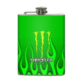 Фляга с принтом MONSTER ENERGY в Рязани, металлический корпус | емкость 0,22 л, размер 125 х 94 мм. Виниловая наклейка запечатывается полностью | energy | honda | mercedes | monster energy | porsche | racing | sport | toyota | автомобил | автомобильные | марка | машины | митсубиси | монстр | монстр энерджи | порше | спорт | тесла | тойота | хонда