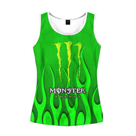 Женская майка 3D с принтом MONSTER ENERGY в Рязани, 100% полиэстер | круглая горловина, прямой силуэт, длина до линии бедра | energy | honda | mercedes | monster energy | porsche | racing | sport | toyota | автомобил | автомобильные | марка | машины | митсубиси | монстр | монстр энерджи | порше | спорт | тесла | тойота | хонда