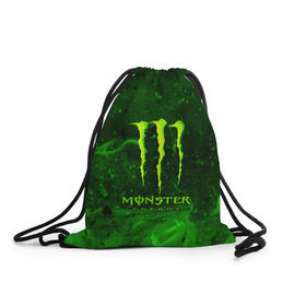 Рюкзак-мешок 3D с принтом MONSTER ENERGY в Рязани, 100% полиэстер | плотность ткани — 200 г/м2, размер — 35 х 45 см; лямки — толстые шнурки, застежка на шнуровке, без карманов и подкладки | energy | honda | mercedes | monster energy | porsche | racing | sport | toyota | автомобил | автомобильные | марка | машины | митсубиси | монстр | монстр энерджи | порше | спорт | тесла | тойота | хонда