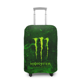 Чехол для чемодана 3D с принтом MONSTER ENERGY в Рязани, 86% полиэфир, 14% спандекс | двустороннее нанесение принта, прорези для ручек и колес | energy | honda | mercedes | monster energy | porsche | racing | sport | toyota | автомобил | автомобильные | марка | машины | митсубиси | монстр | монстр энерджи | порше | спорт | тесла | тойота | хонда