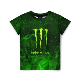 Детская футболка 3D с принтом MONSTER ENERGY в Рязани, 100% гипоаллергенный полиэфир | прямой крой, круглый вырез горловины, длина до линии бедер, чуть спущенное плечо, ткань немного тянется | energy | honda | mercedes | monster energy | porsche | racing | sport | toyota | автомобил | автомобильные | марка | машины | митсубиси | монстр | монстр энерджи | порше | спорт | тесла | тойота | хонда