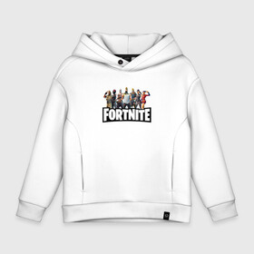 Детское худи Oversize хлопок с принтом FORTNITE в Рязани, френч-терри — 70% хлопок, 30% полиэстер. Мягкий теплый начес внутри —100% хлопок | боковые карманы, эластичные манжеты и нижняя кромка, капюшон на магнитной кнопке | Тематика изображения на принте: fortnite | fortnite 2 | fortnite battle royale | fortnite mobile | marshmello | маршмелло. | маршмело | фортнайт