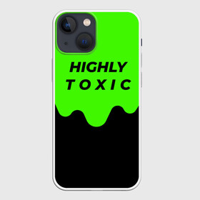 Чехол для iPhone 13 mini с принтом HIGHLY toxic 0.2 в Рязани,  |  | Тематика изображения на принте: green | neon | street style | style | toxic