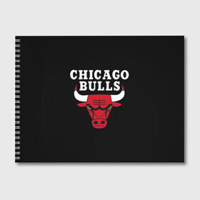 Альбом для рисования с принтом CHICAGO BULLS в Рязани, 100% бумага
 | матовая бумага, плотность 200 мг. | Тематика изображения на принте: bulls | chicago | chicago bulls | nba | red bulls | usa | америка | быки | нба | сша | чикаго буллс